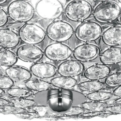 plafonnier cristal et métal chromé