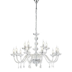 Lustre pampilles cristal argent