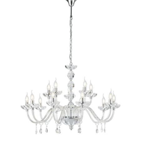 Lustre pampilles cristal argent