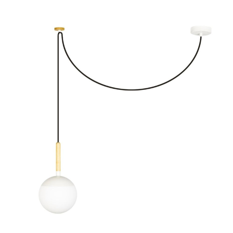 suspension blanche boule