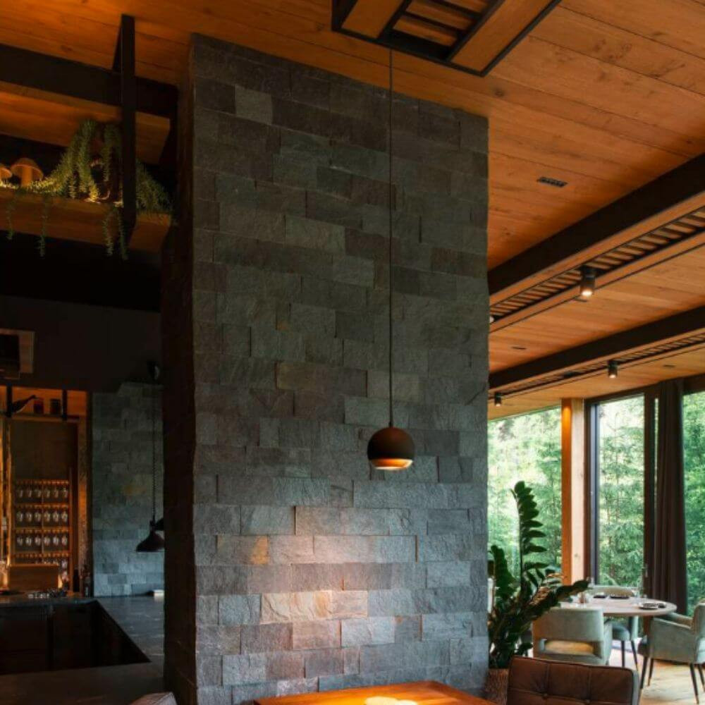 suspension noir intérieur boule