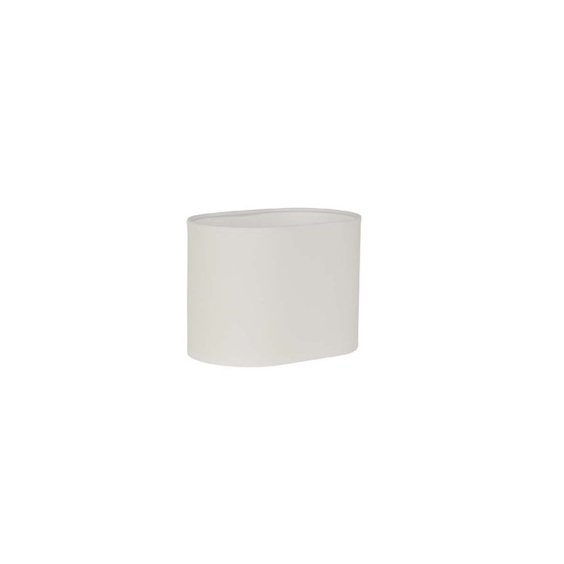 Abat-jour ovale coton blanc 20cm