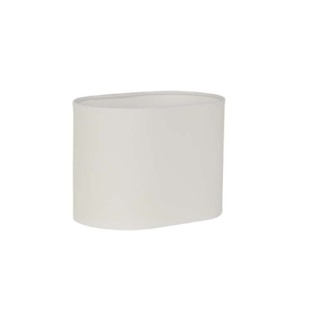 Abat-jour ovale coton blanc 20cm