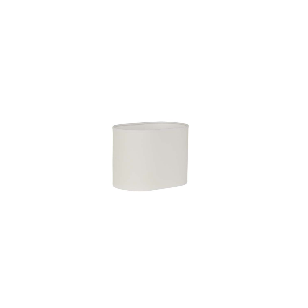 Abat-jour ovale coton blanc 20cm