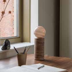 Lampe globe marbre