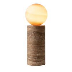 Lampe de table en marbre beige