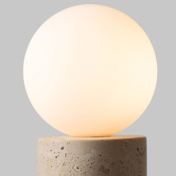 Lampe de table globe verre