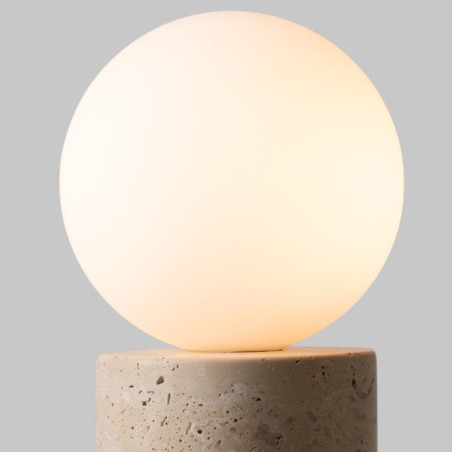 Lampe de table globe verre