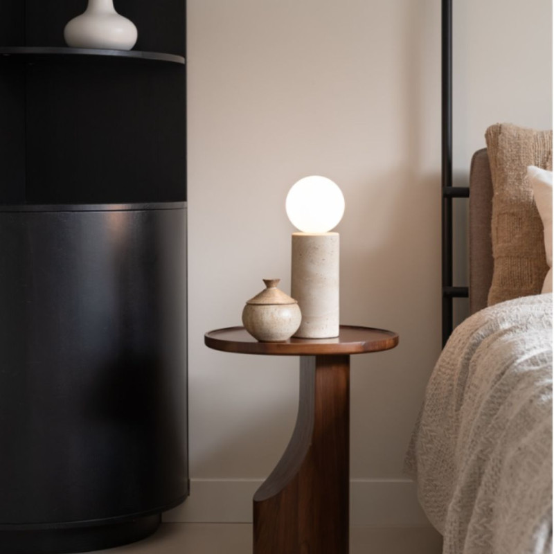Lampe de table globe blanc