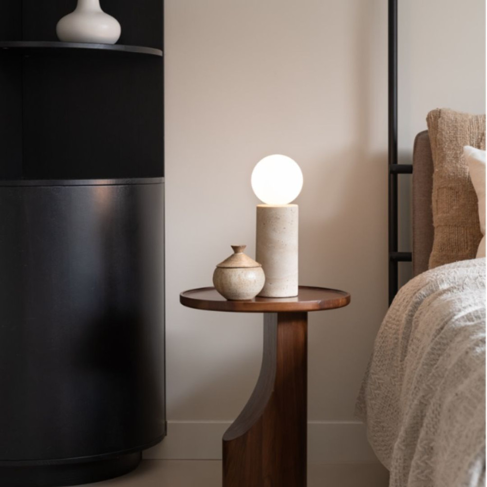 Lampe de table globe blanc