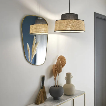 Grande suspension en raphia