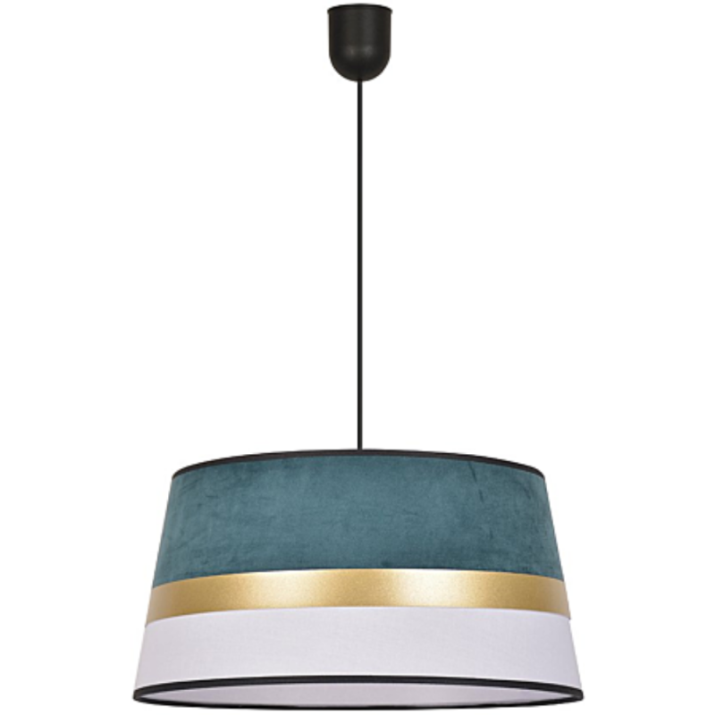 Suspension abat-jour cylindrique velours