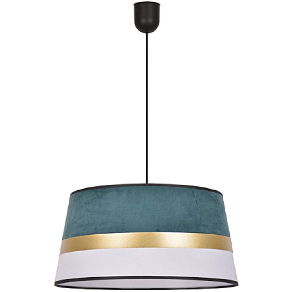 Suspension abat-jour cylindrique velours