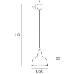 Dimensions suspension en métal blanche