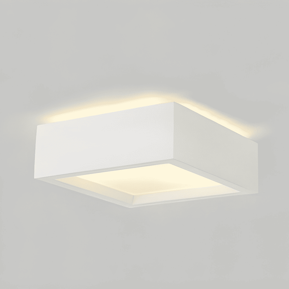 Plafonnier blanc en plâtre