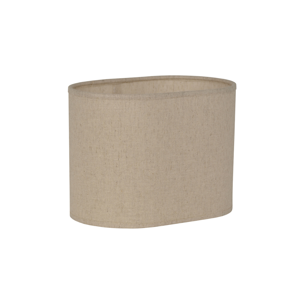 Abat-jour rectangle arrondi coton beige