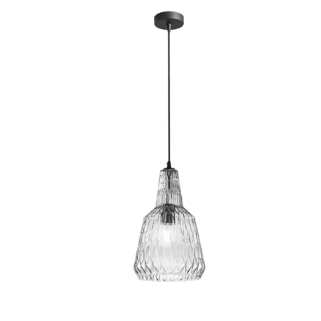 Suspension en verre gris