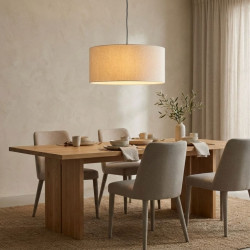 Abat-jour lin clair cylindre