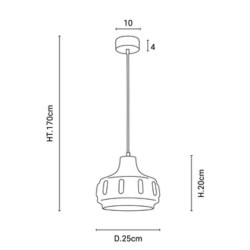 Suspension céramique dimensions