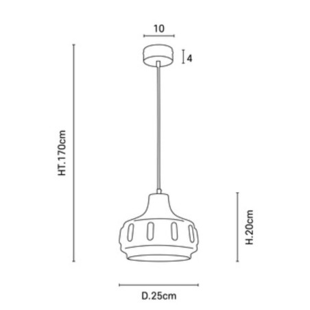 Suspension céramique dimensions