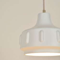 suspension céramique blanche