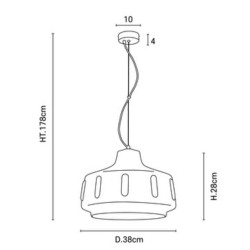 Dimensions suspension blanche