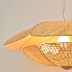 Grande suspension rotin