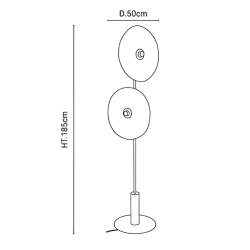 dimensions lampadaire ronds en lin