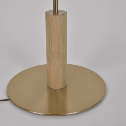 Pied lampadaire bois et métal