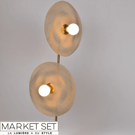 lampadaire disques lin