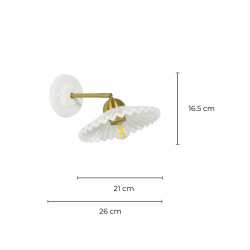 Dimensions applique céramique et laiton