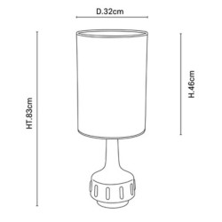 Dimensions lampe céramique design