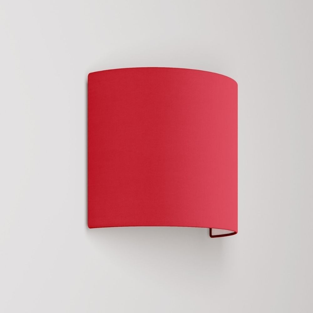 Applique demi lune en tissu rouge