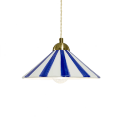 Suspension céramique bleue artisanale