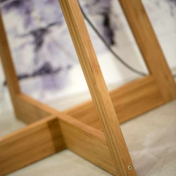 Lampadaire pieds bambou croisés