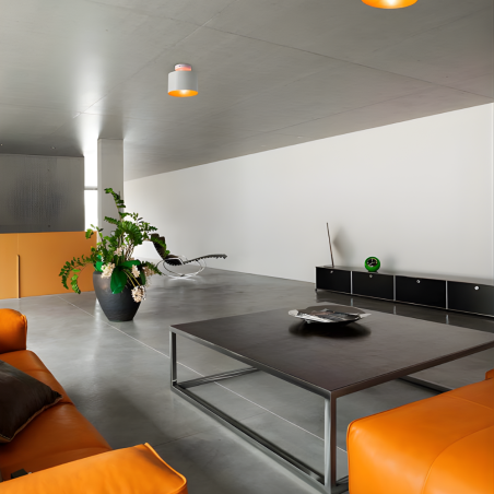 Suspension blanche et orange