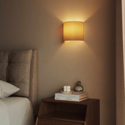 applique murale tissu gris clair