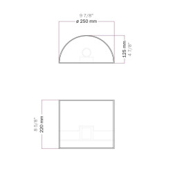 applique demi lune en tissu