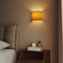 applique mural en tissu jaune