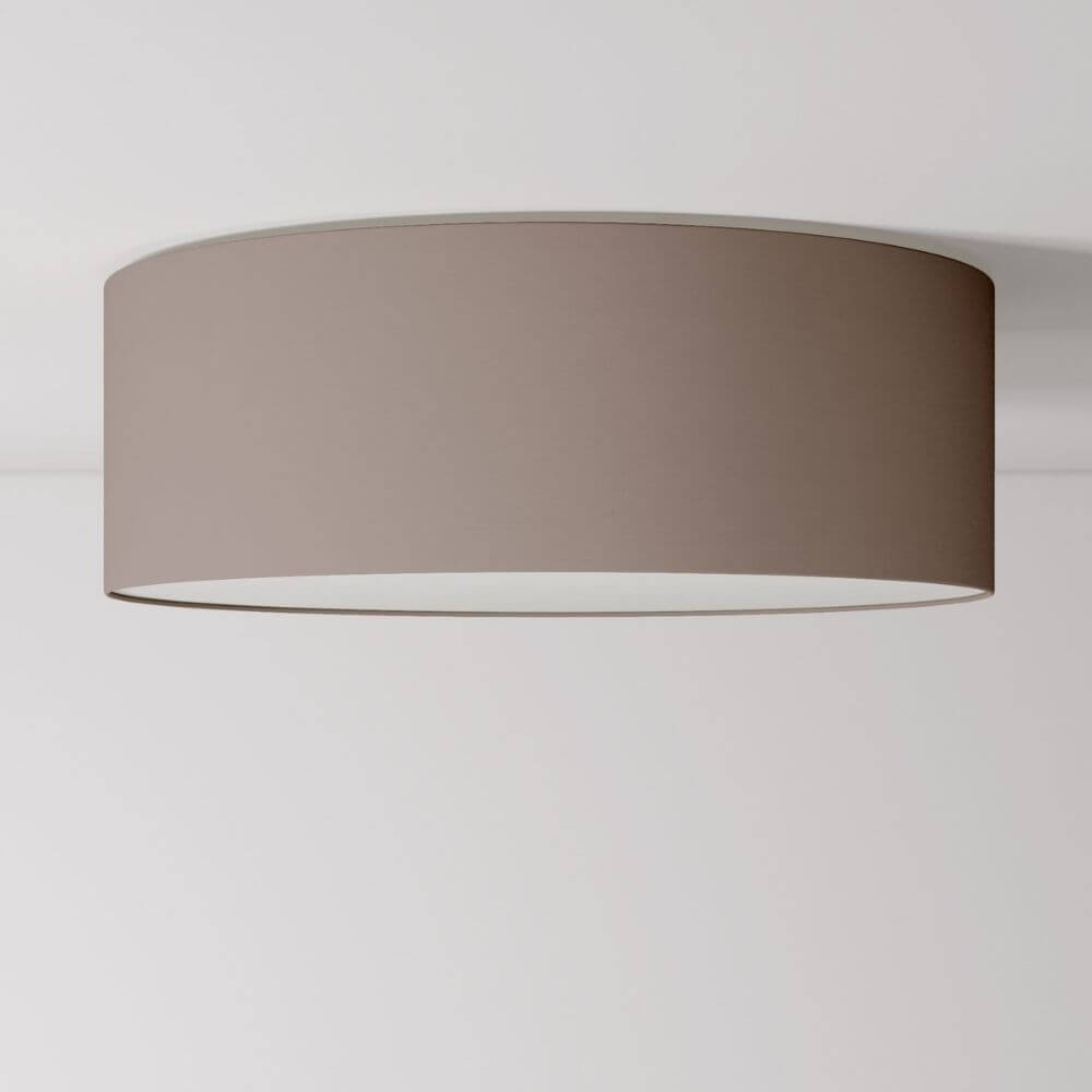 Grand plafonnier gris en tissu