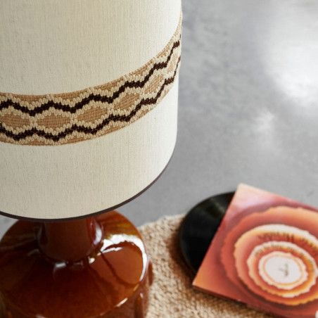 Lampe céramique ocre