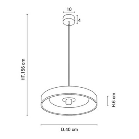 dimensions suspension cylindrique naturelle