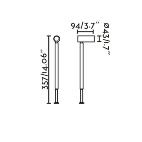 dimensions projecteur extérieur tube