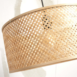Lampadaire abat-jour bambou