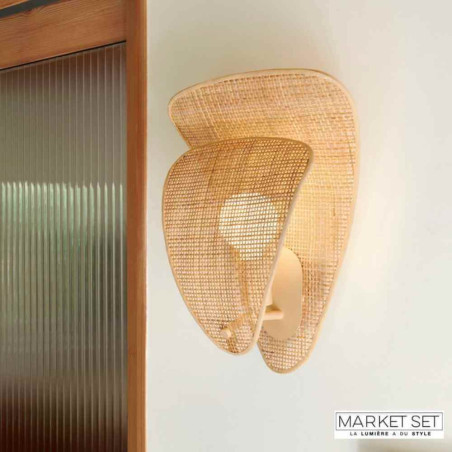 Applique murale cannage