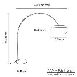 Lampadaire arc hauteur réglable