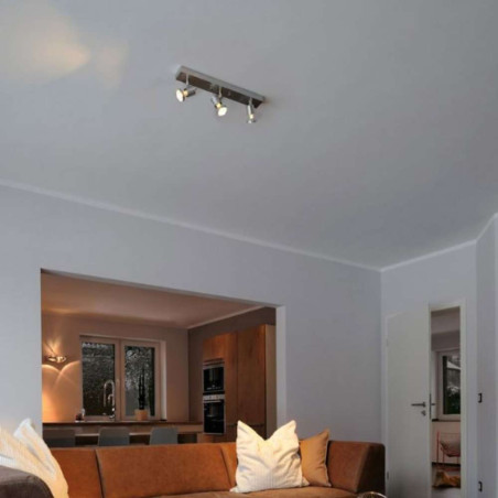 plafonnier alu brossé 3X GU10