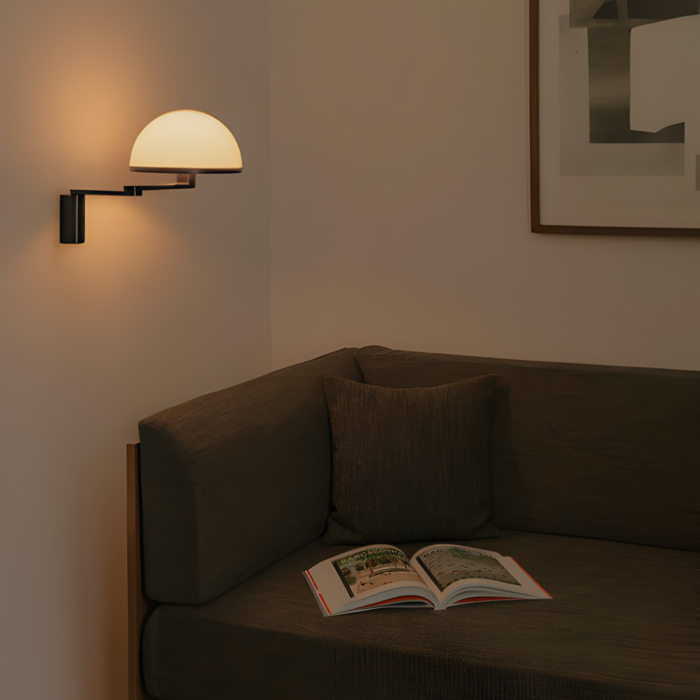 applique murale orientable noire et blanche