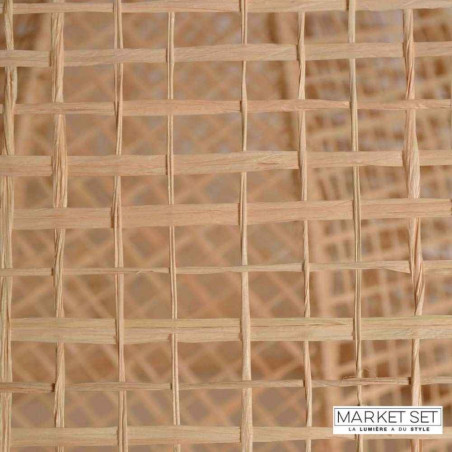 luminaire naturel en raphia