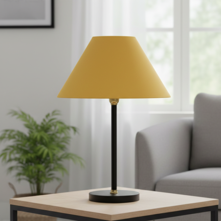 abat-jour conique moutarde